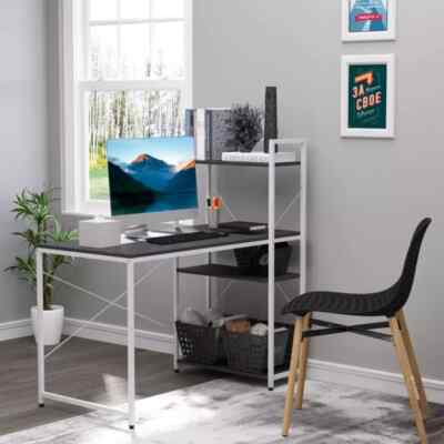 Computertisch mit Ablagen Homeoffice Arbeitszimmer Schreibtisch Schreibtisch Arbeitsplatz Schreibtisch
