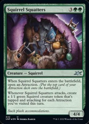 1x Squirrel Squatters - Galaxy Foil MTG - Unfinity - NM-Mint