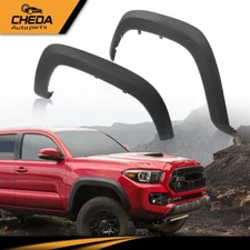 Set of 2 Front Fender Flare Trim Moldings Black Fit For 2016-2023 Toyota Tacoma