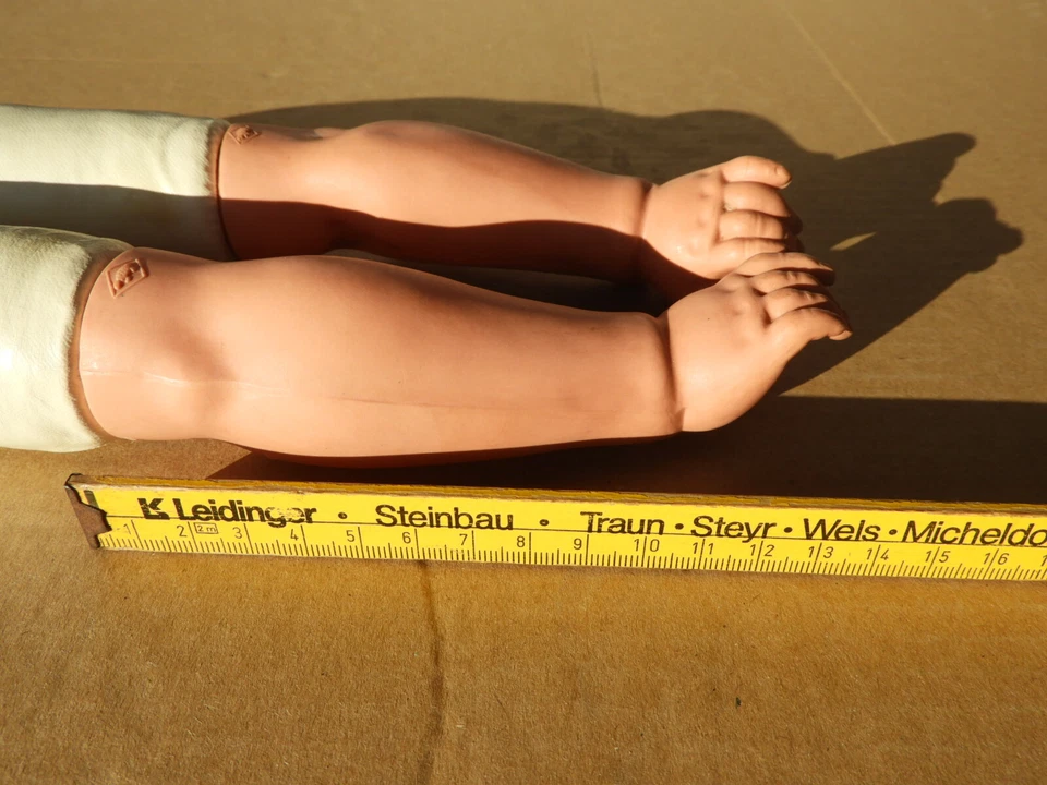 c1930-50 SCHILDKRÖT Paar 27cm ARME Arm Hände Hand ZELLULOID SCHILDKRÖTPUPPE ZA29 - Bild 4 von 4