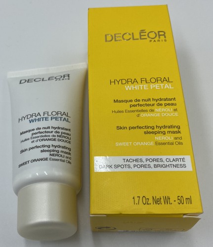 DECLEOR HYDRA FLORAL WHITE PETAL SKIN PERFECTING HYDRATING SLEEPING MASK. NEW - Picture 2 of 2