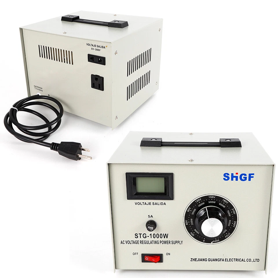 110V 0-300V STG-1000W Variac autotransformador regulador de tensão fonte de alimentação CA - Imagem 2 de 4