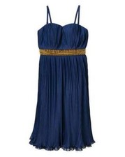 LOVEDROBE LADIES STUD TRIM PLEATED MIDI DRESS NAVY BLUE NEW (ref 376) SALE