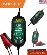 Safe 3 AMP Automatic Battery Charger - Spark-Proof & Reverse Polarity Protection