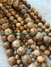Natural Picture Jasper Gemstone Round Beads for Jewelry Making 15" /6mm 8mm 10mm
