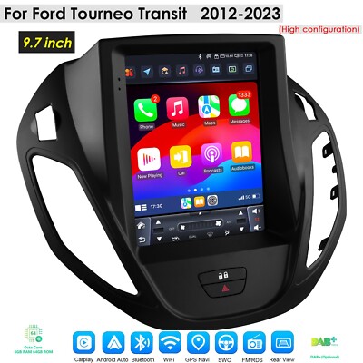 For 2012-2023 Ford Transit Tourneo 9.7''Android 13 Car Radio Carplay GPS BT 6+64G
