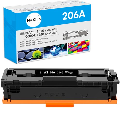 W2110A For HP 206A Toner Color LaserJet MFP M283fdw M283cdw M255dw M282nw NoChip - Picture 12 of 18