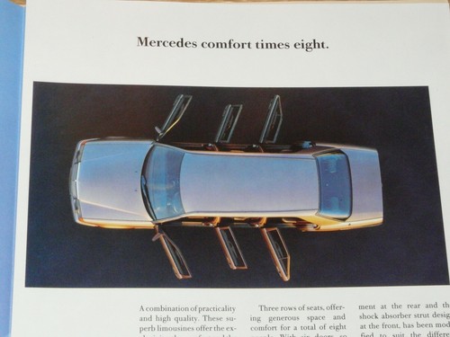 MERCEDES BENZ W124 E CLASS 250D & 260E LONG WHEELBASE BROCHURE. EXC COND - Picture 3 of 4