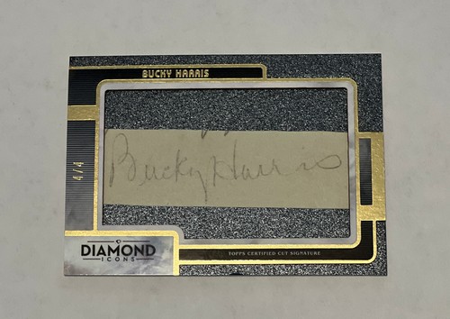 Bucky Harris 2023 Topps Diamond Icons Cut Signatures Legendary Autograph Auto Sp