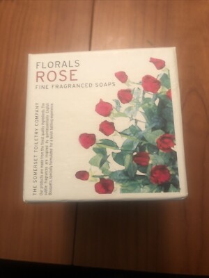THE SOMERSET TOILETRY COMPANY Florals Rose Fine Fragranced Soaps 3 Bars