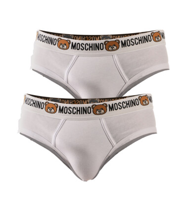 2 SLIP MOSCHINO UNDERWEAR  Man Sz. L 47378119 1 White