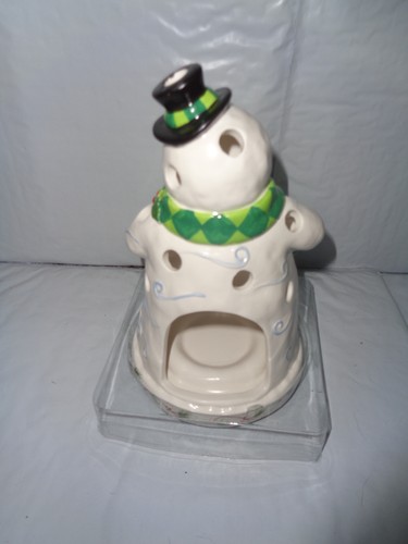 New - Holiday Magic Snowman Tealight Candle Holder - B.F. Sherrill Designs - Picture 2 of 2