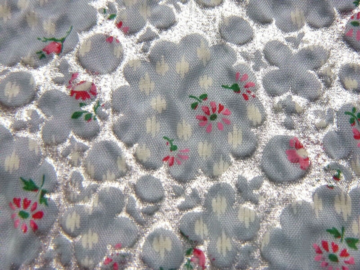 Vtg Synthetic Puffy Bumpy Cloud Silver Blue Fabric Tiny Pink Flowers 42 free-printable-cloud-templates-sunrise-and-create