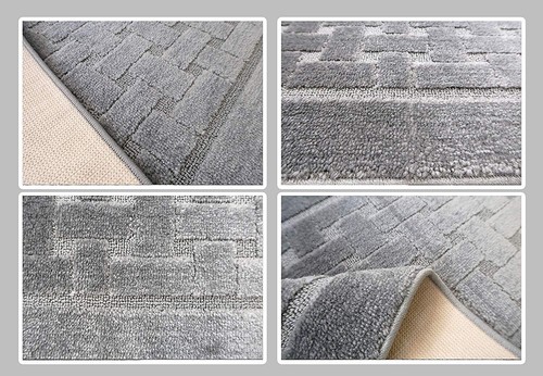 13 Ft Long, Grey, Non-Slip Washable Carpet Runner Rug with Rubber Backing, Cu... - Picture 6 of 8