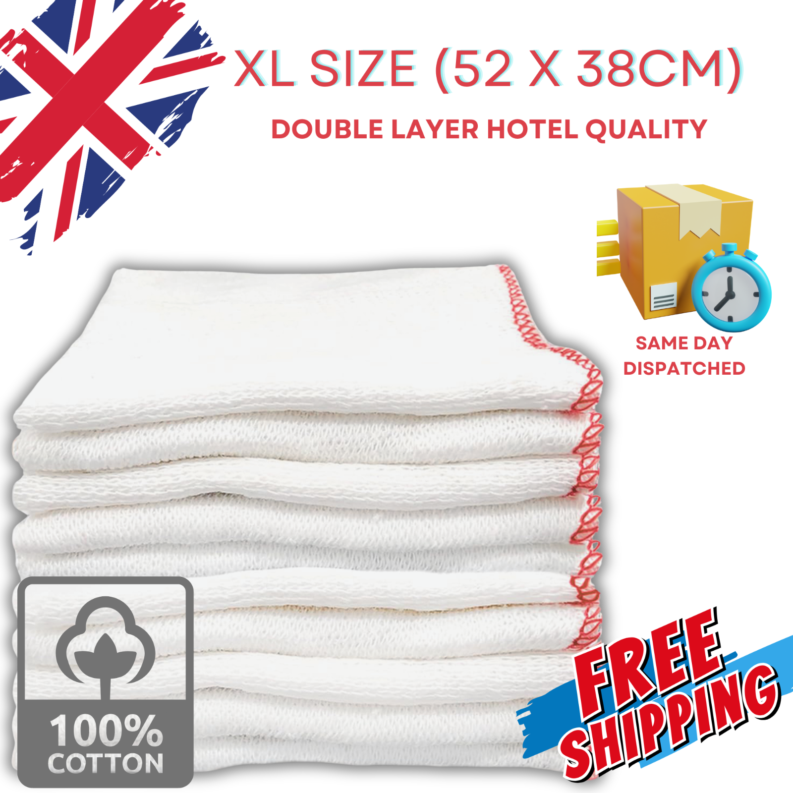 Large Dish Cloths UK Cleaning Dishcloth Drying Dishes Washing Up