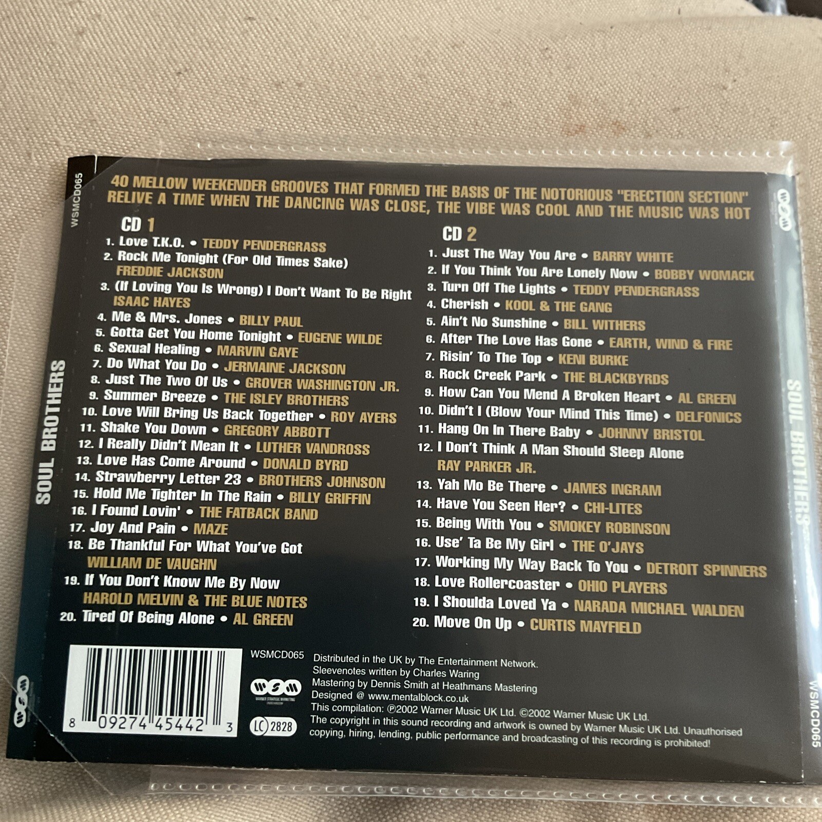SAOLA Soul Brothers White Sock Soul Grooves Original 2 CD Album & Inserts Only