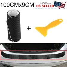 Carbon Fiber Car Rear Bumper Trunk Protector Corner Trim Sticker Car Accessories
