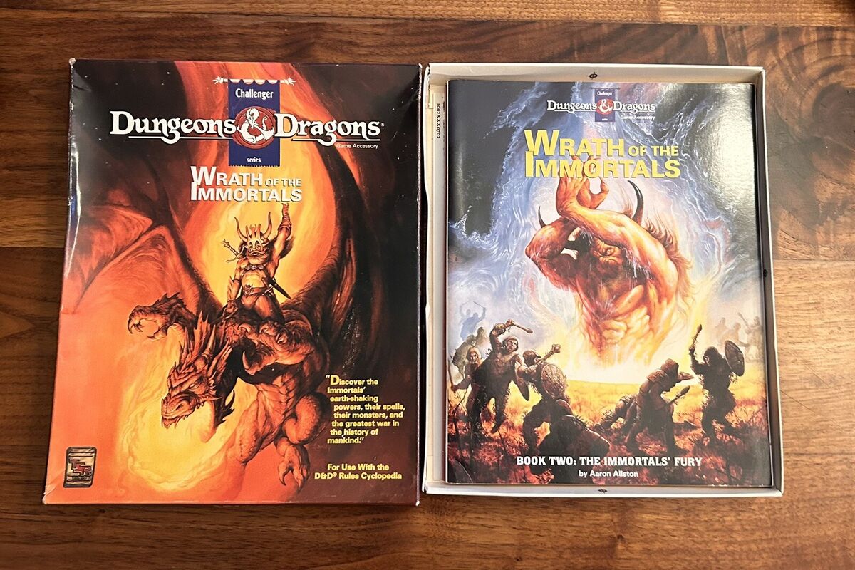 Wrath of the Immortals D&D Campaign Box 1992 TSR Mystara Wrath of the Immortals D&D Campaign Box 1992 TSR Mystara