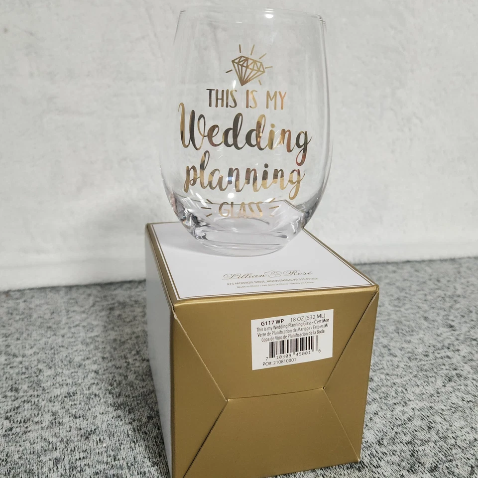 This is My Wedding Planning Glass Bridal Shower Bride To Be Gift-tf Foto 4 de 4