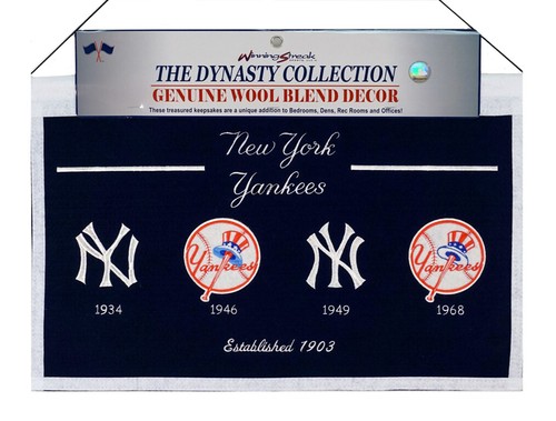 New York Yankees MLB Wool Heritage Banner featuring classic logos - 第 1/6 張圖片