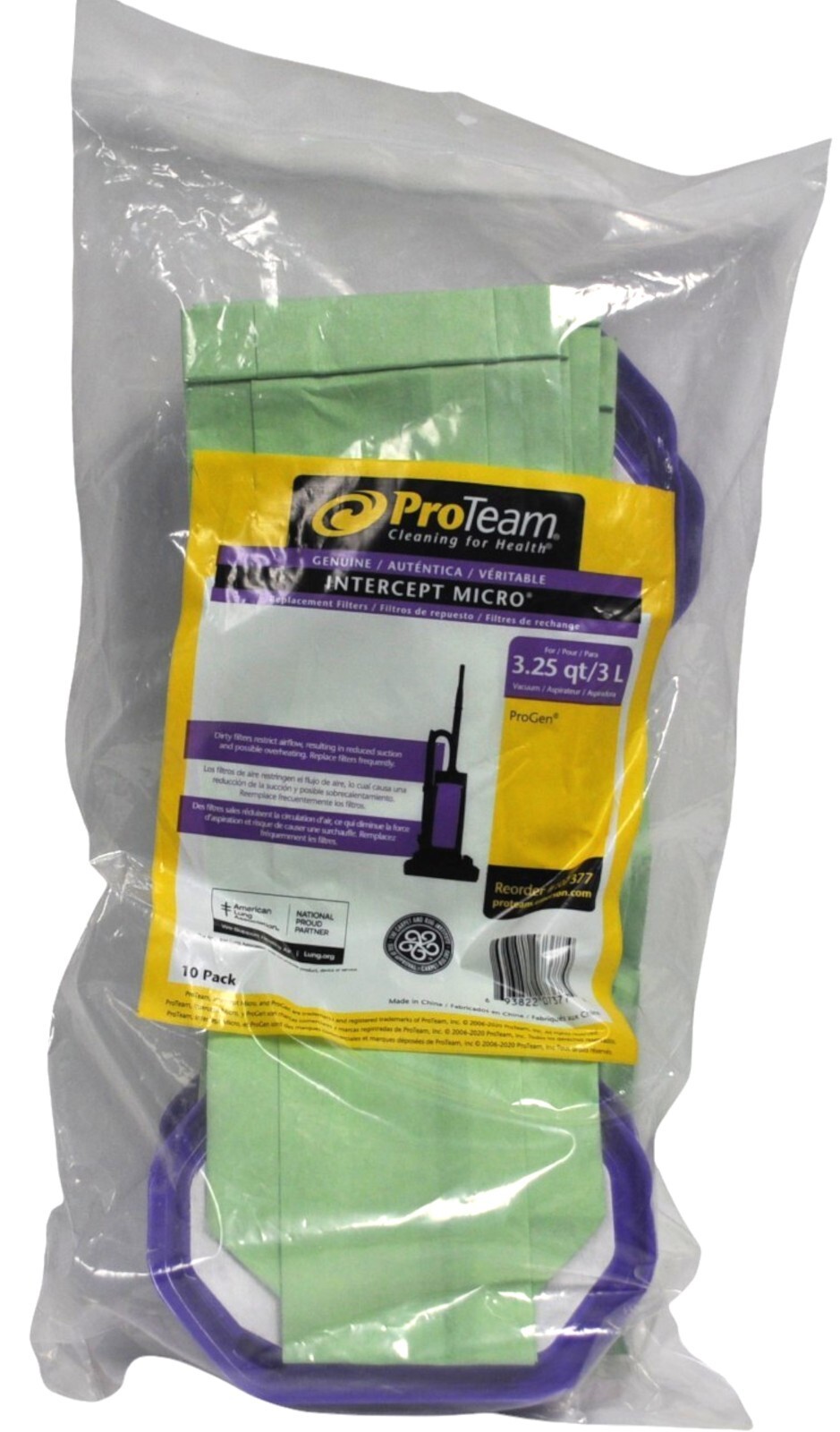 107377 ProTeam Next Gen Progen 12 and 15 Hex Collar Upright Vacuum Bags 107377 ...