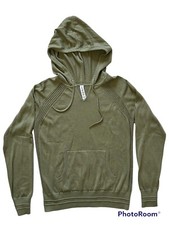 Athleta Hoodie Sweater Size XS Green Evergreen SHADOW OLIVE Raglan Sleeve Pocket