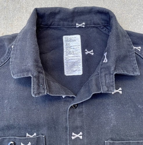 WTAPS Long Sleeve Crossbones Button Up Military BDU Shirt (Black) MEDIUM NBHD - Picture 5 of 7