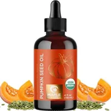 Organic Pumpkin Seed Oil - 100% Pure for Hair Growth Maple Holistics 4 fl oz