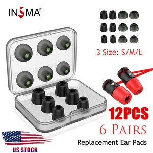 earbuds earbud 12pcs silicone foam ear tip memory replacement covers case tips