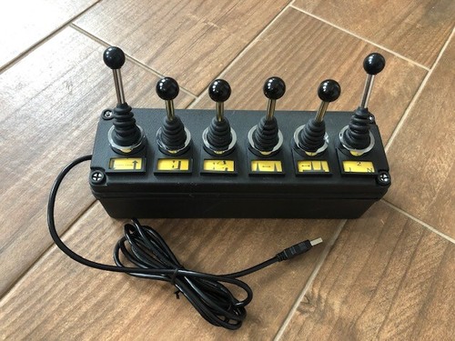 6 Joysticks Box for Forklift Simulator, Farmer or Heavy Equipment Simulator - Picture 2 of 4