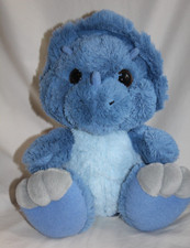 Aurora plush dino blue triceratops dinosaur stuffed animal toy soft