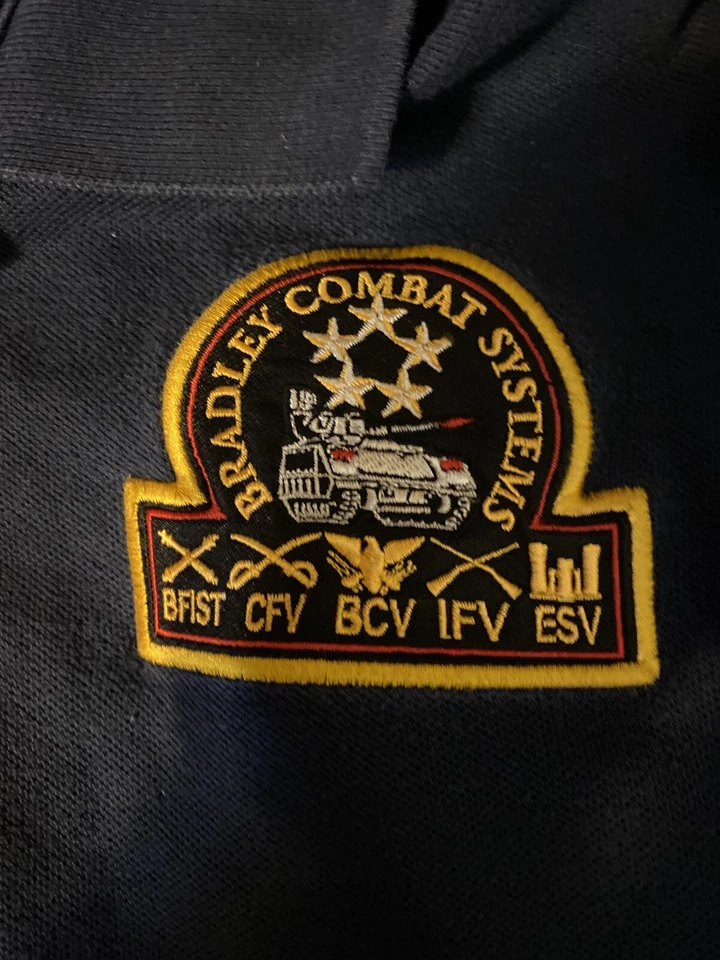 Camisa para hombre Tri-Mountain 2XL manga larga azul oscuro Bradley Combat Systems parche Foto 2 de 4