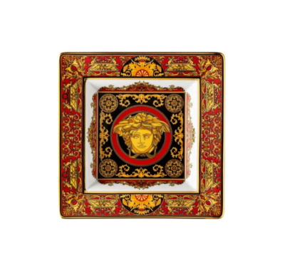 Versace Rosenthal - Small squared change tray 14 cm Medusa Red