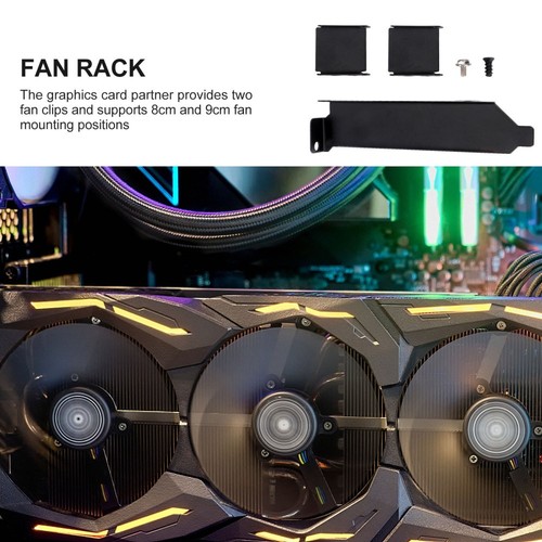 Holder Mount Video Effective Fan Rack Fan Bracket PCI Slot Cover Computer - Afbeelding 9 van 12