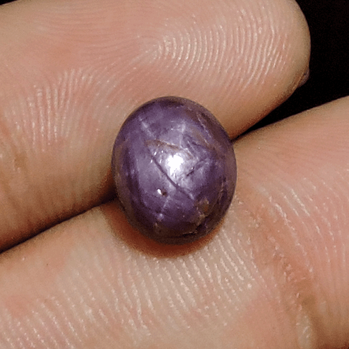 Piedra preciosa suelta cabujón ovalado rubí estrella de seis rayos natural de 8,20 quilates - Imagen 2 de 3