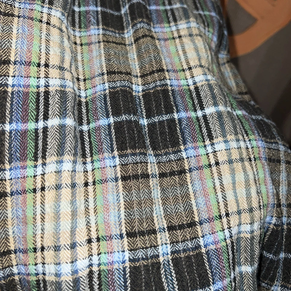 Caballete 3x Peace Sign Top Mujer Mangas a Cuadros Tela Acanalada Foto 2 de 4