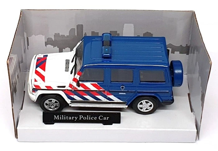 Cararama 1/43 Scale 4-53341 - Mercedes Benz Military Police Car - Blue/White/Red - Image 4 of 4