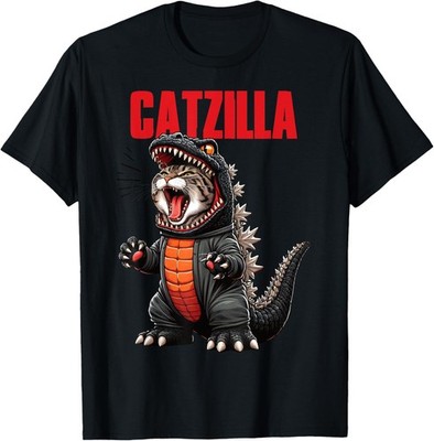 Funny Catzilla Kitty Design for Cat Moms and Dads T-Shirt