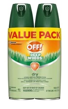 OFF Deep Woods Insect Repellent VIII Dry Spray Value Pack   2 Cans