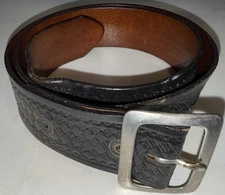 Vtg Don Hume Black Leather Duty Utility Belt B-111 Size 38 Western Ranger