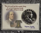 1960 P Proof 90% Silver Franklin Half Dollar 50C w/ 2x3 Snaplock Case