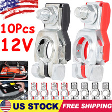 10Pcs Universal Heavy Duty Battery Terminal Connector Top Post Positive Negative