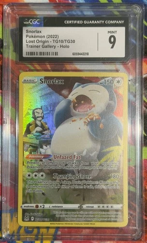 Snorlax 2022 Pokemon Lost Origin CGC 9 #TG10