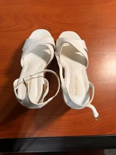 Madden Girl Womens RIIO Canvas Ankle Strap Block Heel