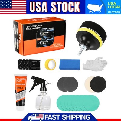 26pcs Car Headlight Restoration kit Polishing Compound & Spray bottle & Gloves