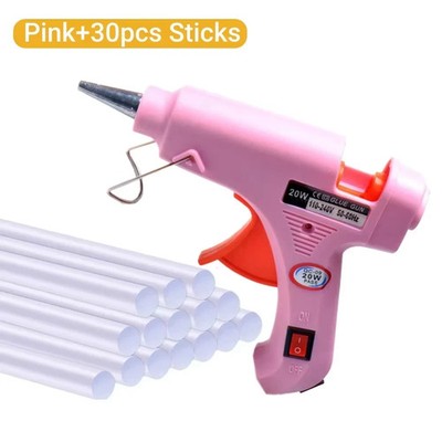 20W Hot Melt Glue Gun with 7mm Glue Stick Mini Electric Heat Repair Tools DIY