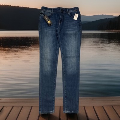 Mavi Alexa Mid Rise Skinny Jeans 32 (32x31) Dark Blue Stretch Denim Womens NWT