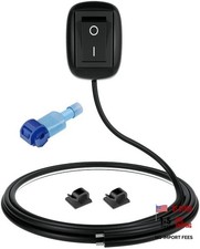 Gebildet 12V-220V/10A SPST Paste Type Button Switch with 1m Black-1m wire