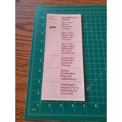 Vintage 1979 Amtrak East-Midwest Routes Train Timetables Pamphlet NY Boston