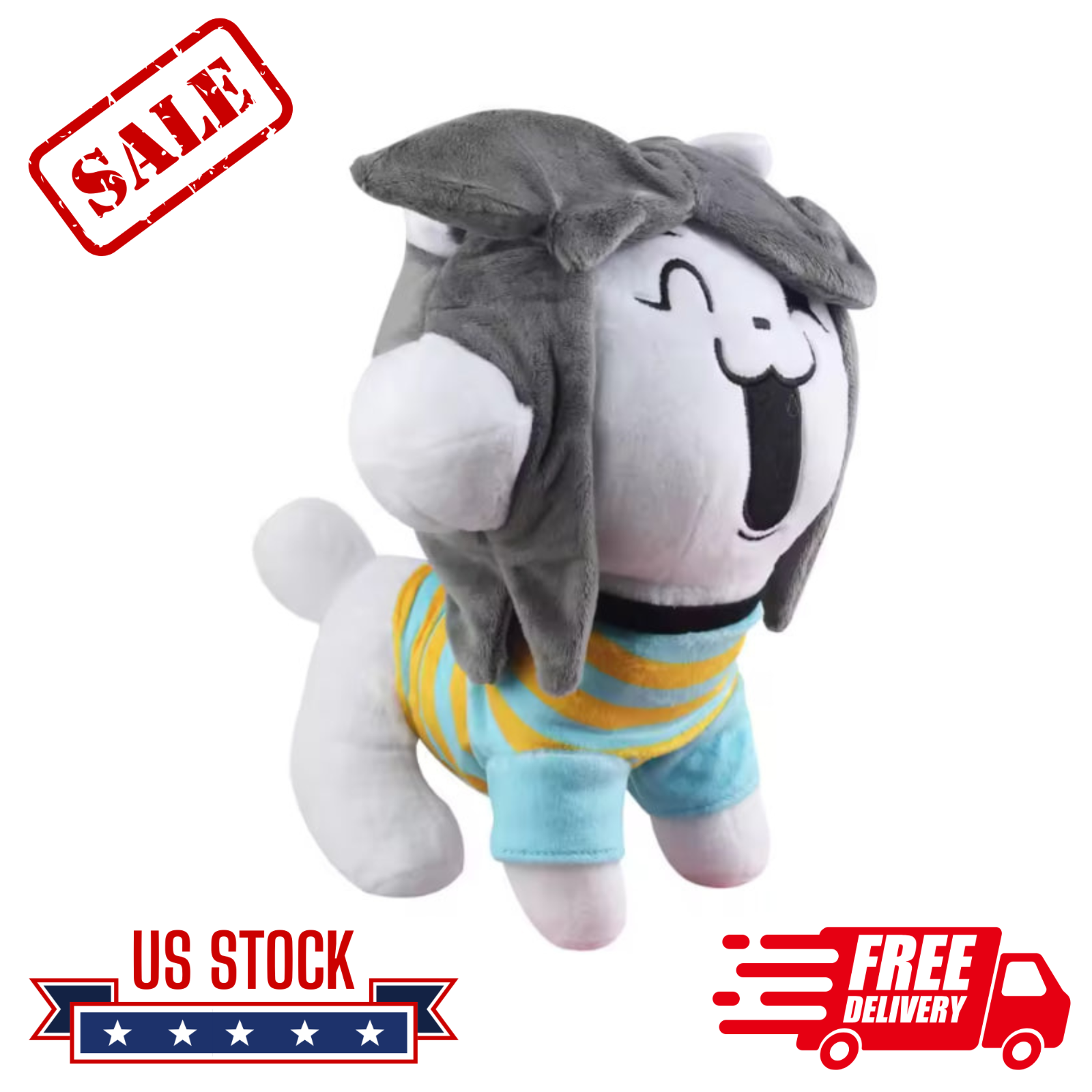 Undertale Temmie Plush Toy 25cm – Cute Soft Stuffed Animal Collectible Gift